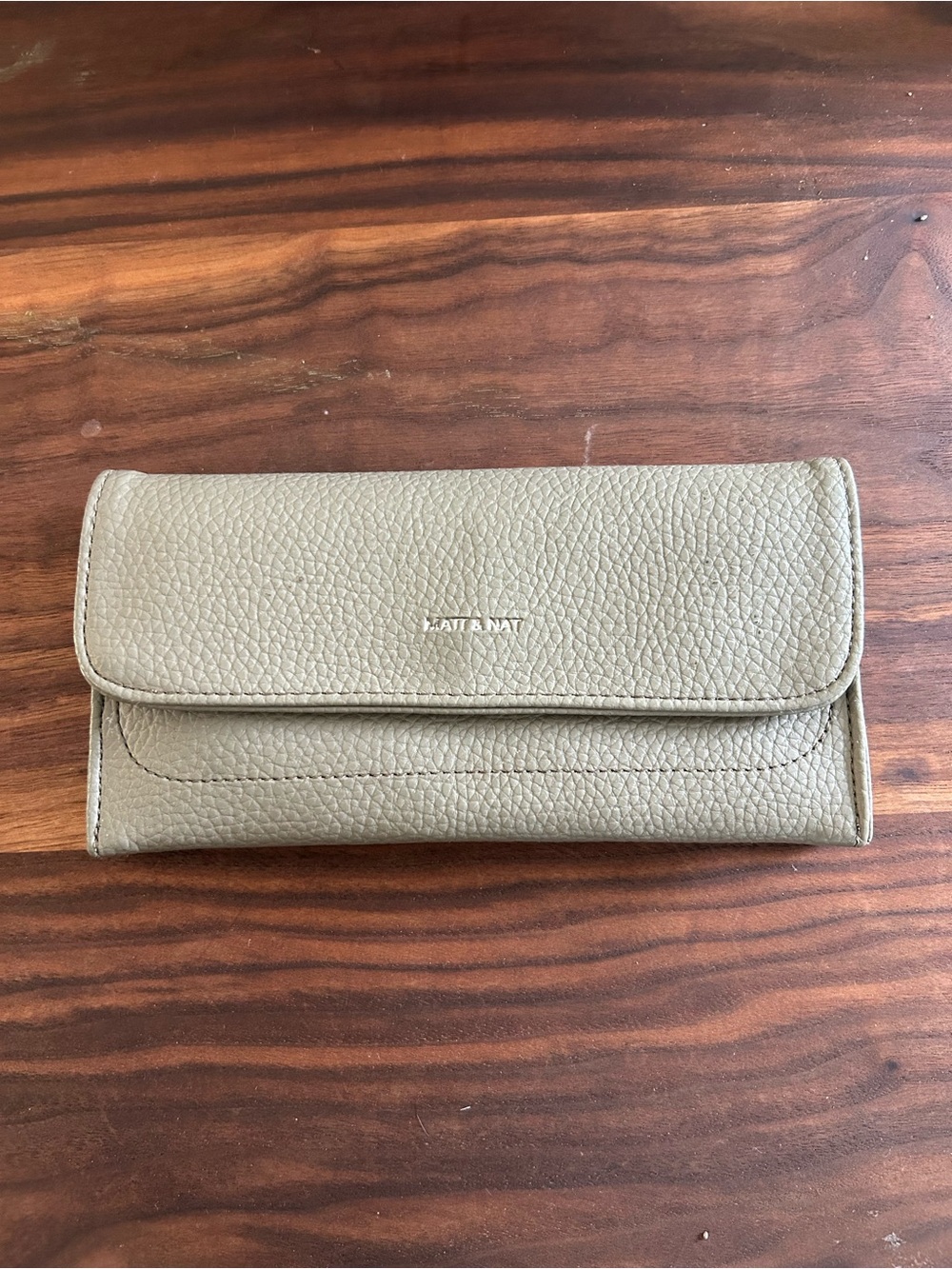 Matt & Nat Taupe Textured Foldover Wallet